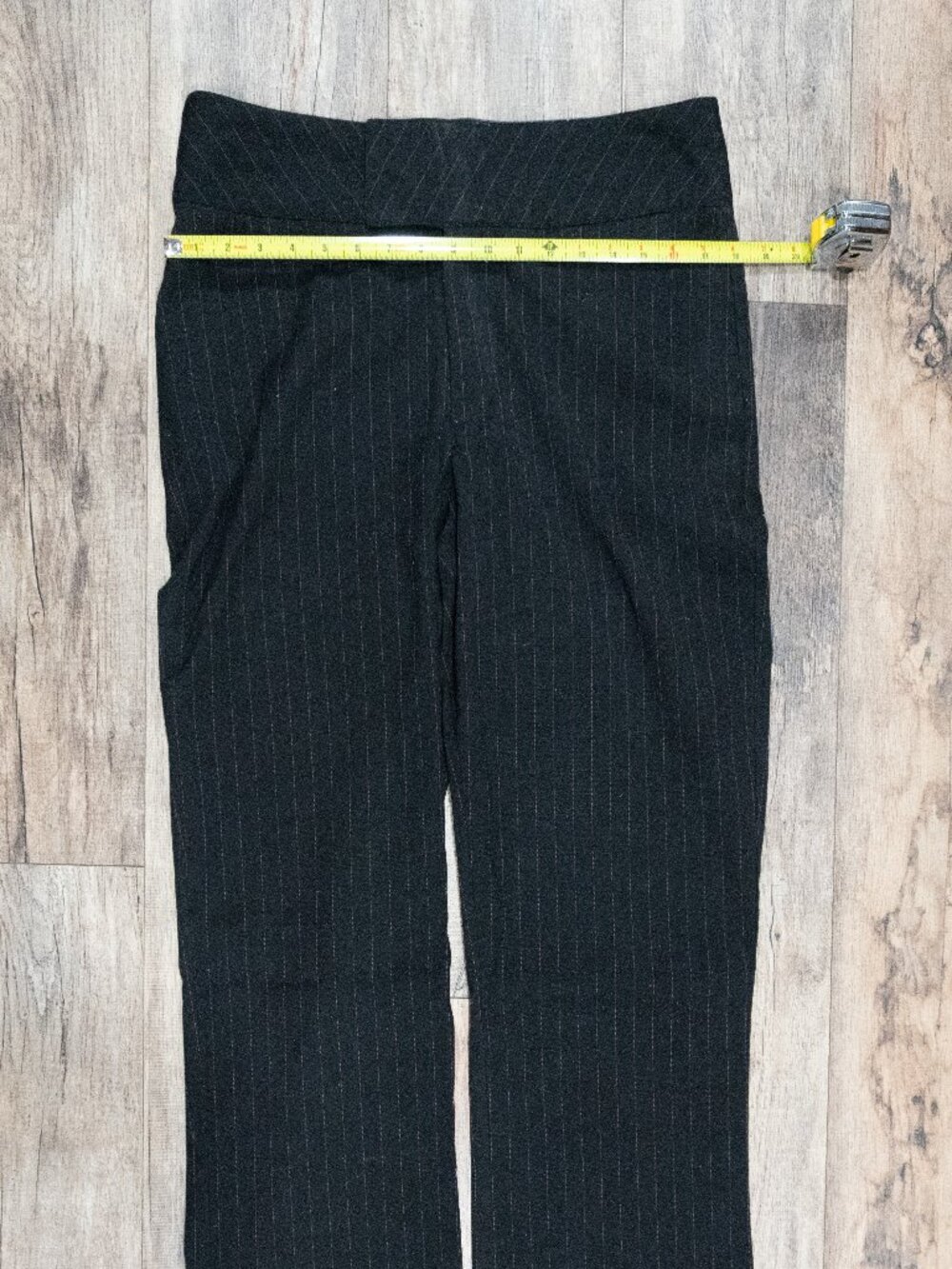 Tangents Y2K Black Pink Pinstripe Bootcut Dress Pants Low Rise - no size tag